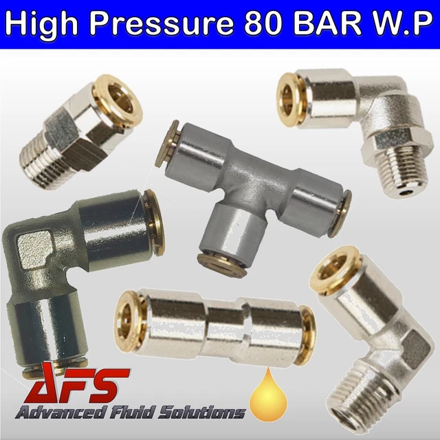 HIGH PRESSURE METAL Pushin Fittings for Air or Central Lubrication
