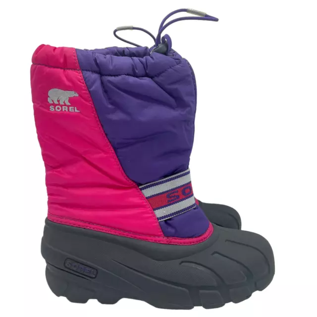 Sorel Pink Purple Cub Winter Snow Boots Big Kids Girls Size 5 US NY1799-600