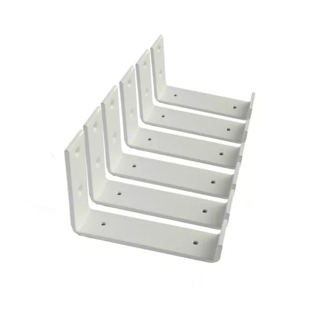 Evolf Shelf Brackets Heavy Duty J Floating Metal Shelves Wall Mounted - 6 Pack 2