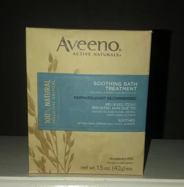 Aveeno  Active Naturals  Soothing Bath Treatment  Fragrance Free  8 Single Use