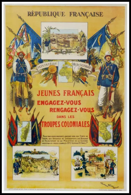 PLAQUE EN MÉTAL   armée militaire  république française    30 X 20 CM