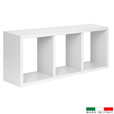 Mensola da Muro Libreria Scaffale Vari Colori retrò Cubi Moderno LO88 Bianco/Giallo 