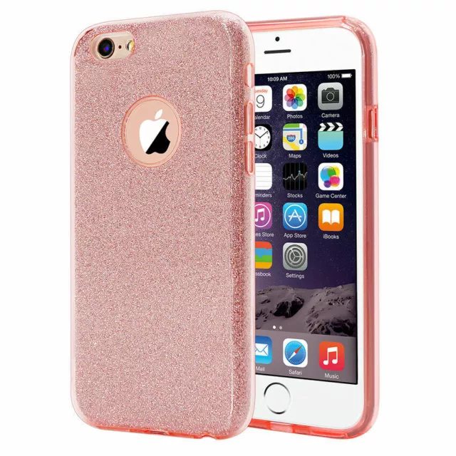 New Bling Glitter Sparkly Soft Gel Phone Cover Case For Apple iPhone 6S/7/8/X XR