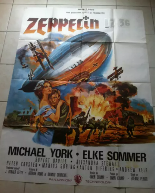 Affiche De Cinema Zeppelin 1971 Michael York Elke Sommer