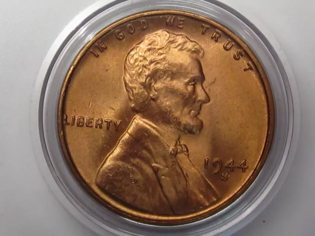 BU GEM RED 1944-s US Lincoln Wheat Penny. #88
