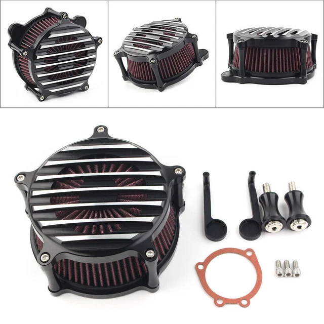 Air Cleaner Intake Filter w/Accessories Fit Harley Dyna Softail Touring White