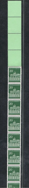 Bund 507/1000 vR Brandenburger Tor dextrin grün Endstreifen RE 11+4