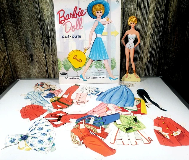 BARBIE PAPER DOLLS by Mattel 1991. Precut/Punch Out Doll, Outfits and