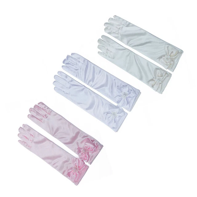 3 Pairs Dress Lace Gloves Fingerless Western Style Bride Child