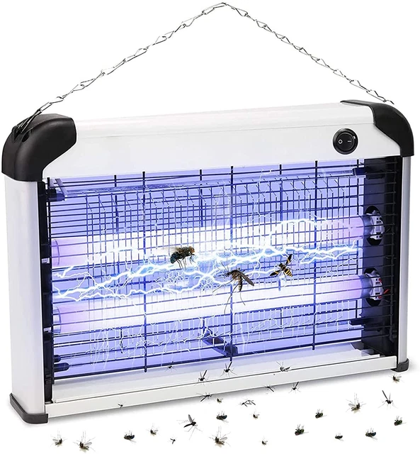 Lampe UV Anti Moustique Electrique, 2400V 20W Tueur de Moustiques Intérieur Anti