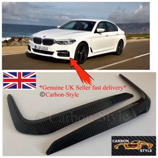 BMW 5 SERIES G30 G31 G38 Carbon Look Front Bumper Upper Trim £74.95 -  PicClick UK