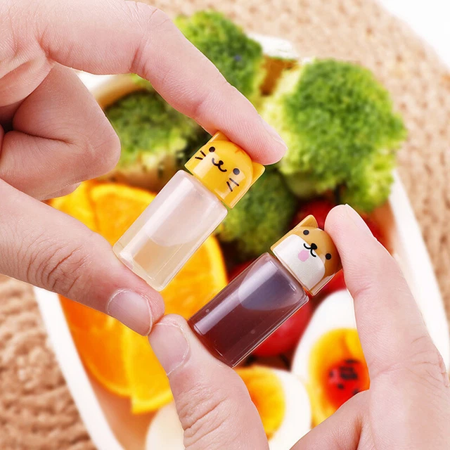 3Pcs Mini Sauce Bottle Portable Tomato Salad Dressing Container Bento Lunch B  q