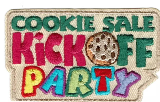 Girl Boy COOKIE KICK OFF PARTY day event Fun Patches Crest Badge SCOUTS GUIDE