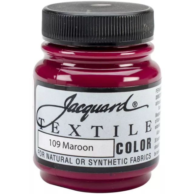 Jacquard Textile Color Fabric Paint 2.25oz-Maroon