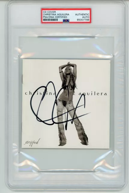 Christina Aguilera ~ Signed Autographed "Stripped" CD Cover ~ PSA DNA Encased