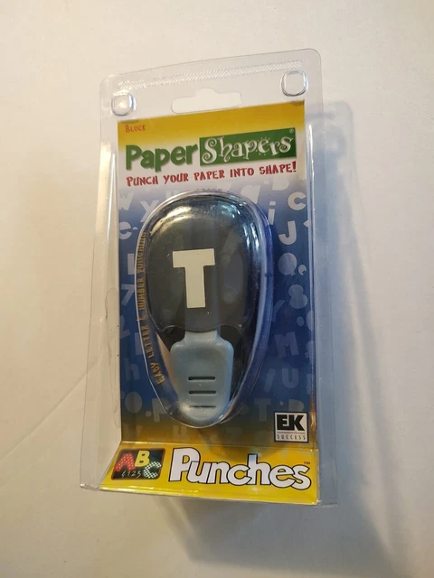 E K Success ""Paper Shapers T"" estuche superior perforado T PSM20CS letra alfabeto nuevo en caja