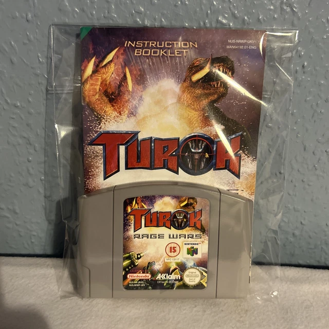 Turok Rage Wars N64 Nintendo 64 Cartridge & Manual Only PAL VGC TESTED & WORKING