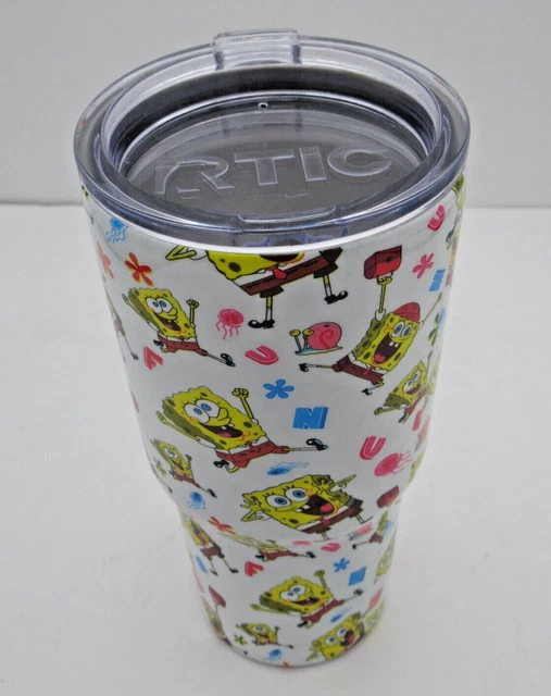 RTIC 20oz. White SpongeBob Tumbler with Lid