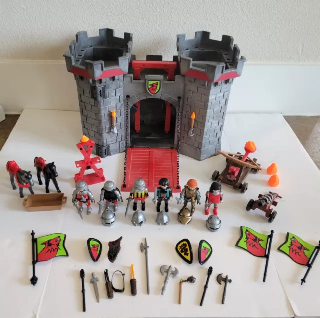 PLAYMOBIL 4440 WOLF Knights Castle Carry Along Playset + Accessories Bundle $49.99 PicClick