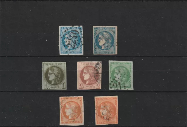 timbres france oblitérés avant 1900 lot emission Bordeaux