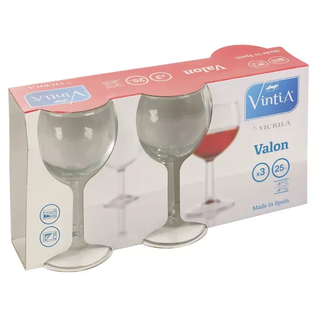 3x Vintia Contemporary 25cl Red & White Wine Glasses Set Champagne Balloon Gin 3