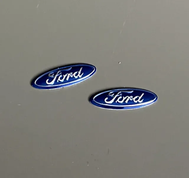 2x NEW Remote Key Fob Badge Emblem Sticker Logo for Ford In Blue - 21x7mm