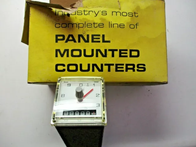 ENM 5X577 A2 Elapsed Time Counter 127/220 Volt 99,999.9 Hours Non Reset '69 Vtg