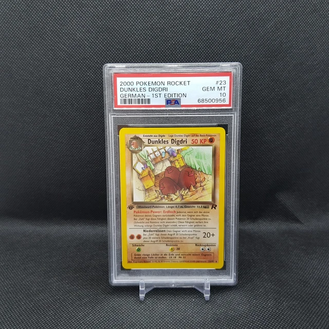 Pokémon 1. Edition Team Rocket - Dunkles Digdri - Deutsch - PSA 10 - Gem Mint