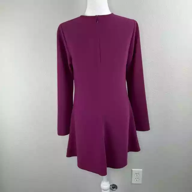 Elizabeth and James Brianna Purple Keyhole Long Sleeve Swing Mini Dress Size 4 3