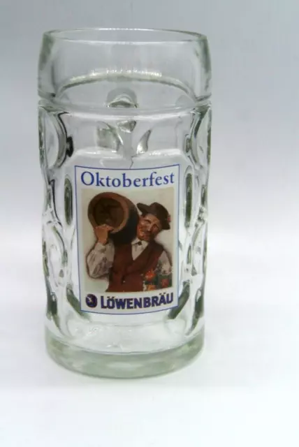 4 Stk Löwenbräu Oktoberfestkrug 0,5l Glas - Bier Maß Krüge München Bayern Wiesen 3