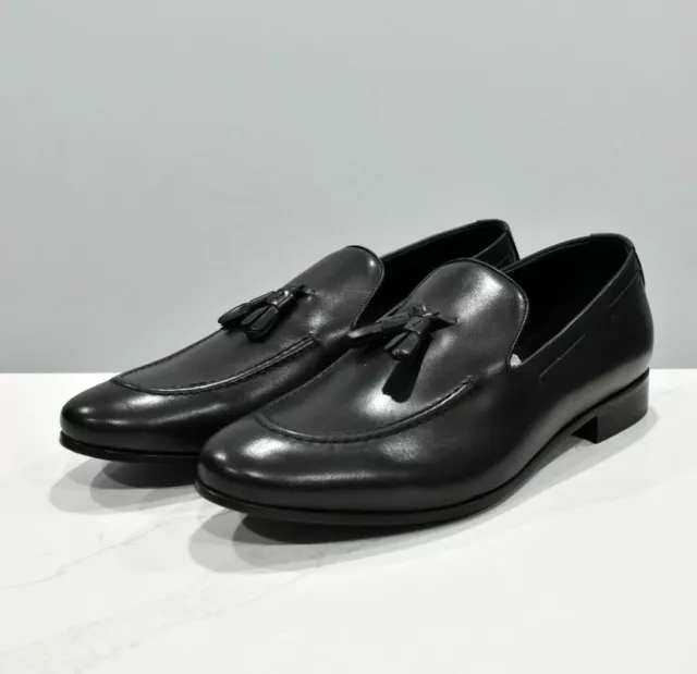 Giuseppe Zanotti Black Leather Tassel Loafers Size 10/Eur 43 New W/Box $750