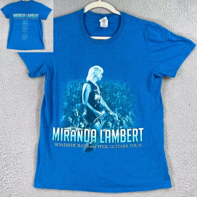 Miranda Lambert Shirt Adult Small Blue Roadside Bars & Pink Guitars Tour Concert