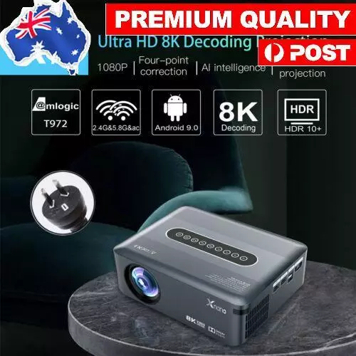 Ultra HD 8K Decoding Projection 1080p Android Movie Projector Phone Laptops AJ