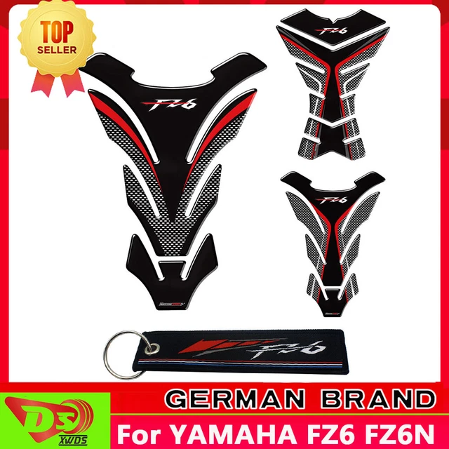 For YAMAHA FZ6 FZ6N New 3D Tank Traction Gas Pad Knee Fuel Side Grips Decals