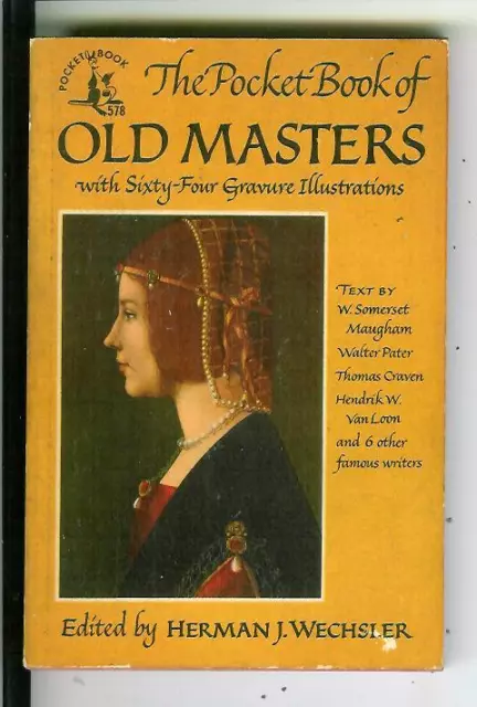 THE POCKET BOOK OF OLD MASTERS, rare US classic art color plates pulp vintage pb