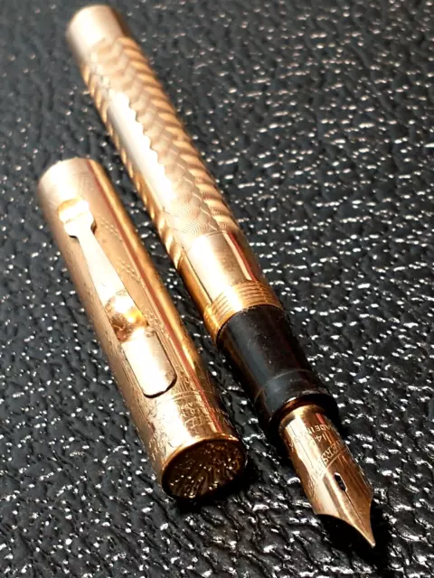 Antique Wahl 14K Gold Ef Nib Gold Filled Vintage Fountain Pen Cap Design Differs
