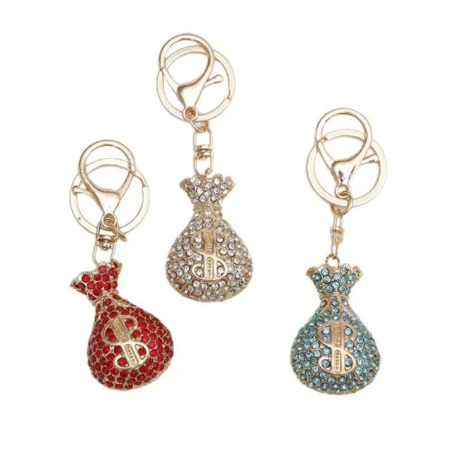 Luxury Crystal Rhinestone Keychain Wallet Metal Pendant Keyring  Jewelry Gift