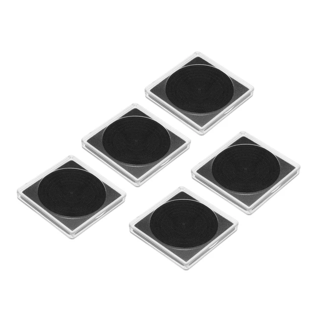5 uds soporte para monedas maletín de colección de monedas, caja de visualización de monedas, para monedas de 16-36 mm, negro