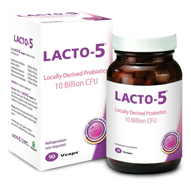 PROBIÓTICOS LACTO-5 10 MIL MILLONES DE UFC - Mejora la digestión años 90 EXP 2023