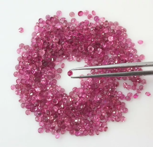 AAA Natürlich Rosa Turmalin 2.5mm Runde Form Facettiert Cut Lose Edelstein 100