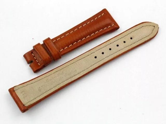 Cinturino Breitling Tradema Vintage Ansa 19mm Watch Band Marrone Pelle Cuoio