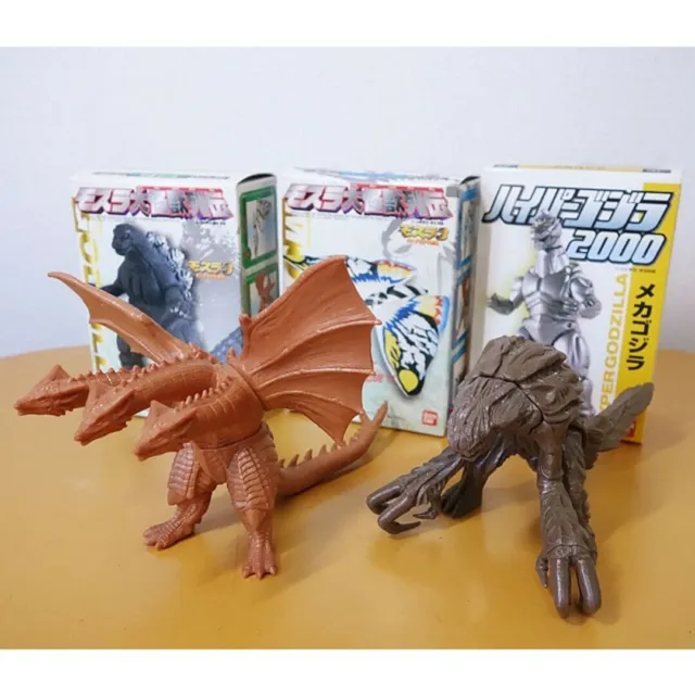 Figure Shokugan Godzilla 5 types set including unopened Mechagodzilla Mothra