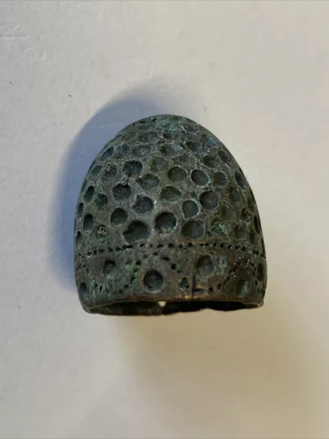 Super Rare Large Bronze Thimble 15th/16th Century Detecting Find (K66)