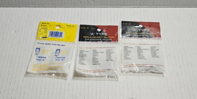 LOT 3 Kerosene Heater Replacement Igniter Type A DH-30