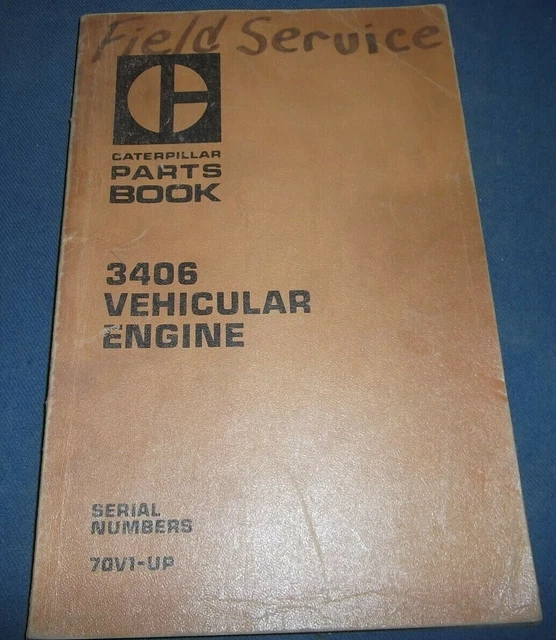 CAT Caterpillar 3406 Vehicular Motore Parti Manuale S/N 70V1-UP