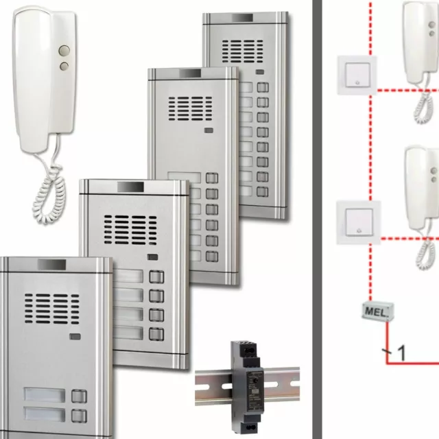 2-DRAHT Tür-Sprechanlagen SET WL0 für 7/8/10/12/14/16-Familienhaus