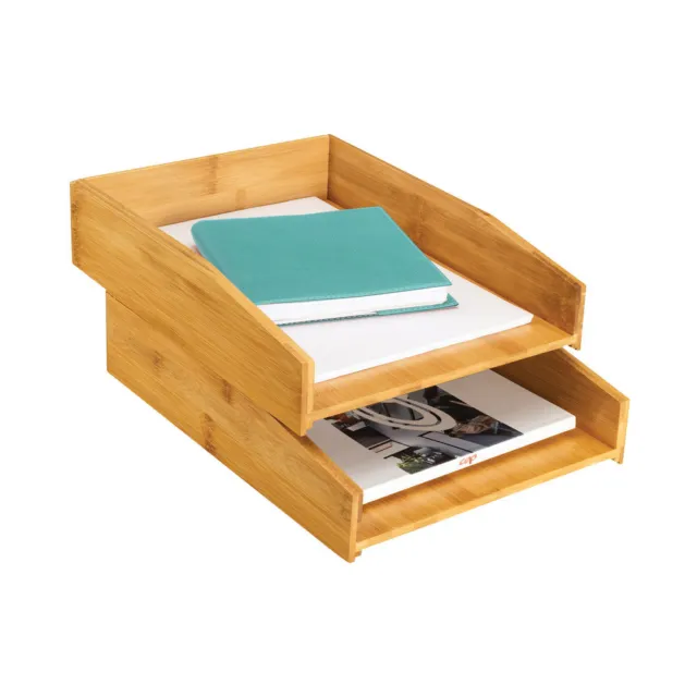 CEP Silva Bamboo Letter Tray Woodgrain Pack of 2 2240010301