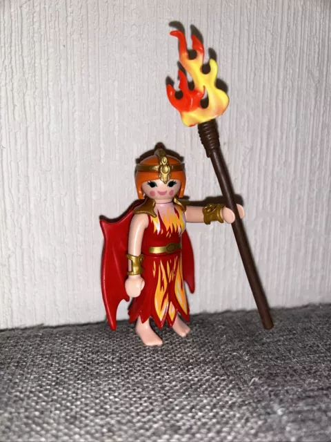 playmobil Figur Kriegerin Feuer Fee 70026 Serie 15 Girls Drache Rot