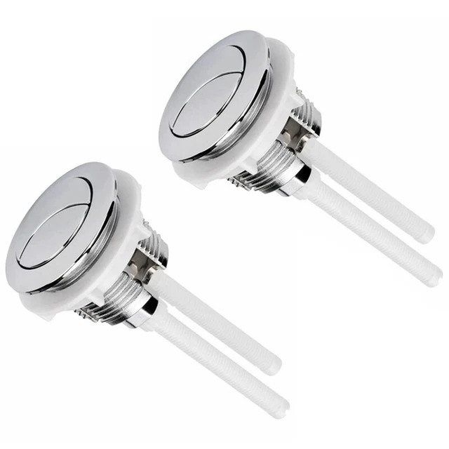 Pezzi da 48 mm, pulsante doppio di ricambio per scarico WC standard, accessori cromati per pompaggio ad alta pressione per WC, per scarico WC | Leroy Merlin