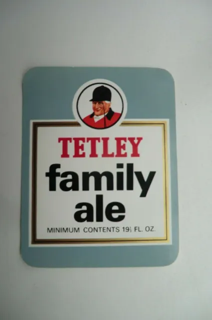 MINT TETLEY FAMILY ALE CONTENTS 19 1/3 fl oz BREWERY BOTTLE LABEL